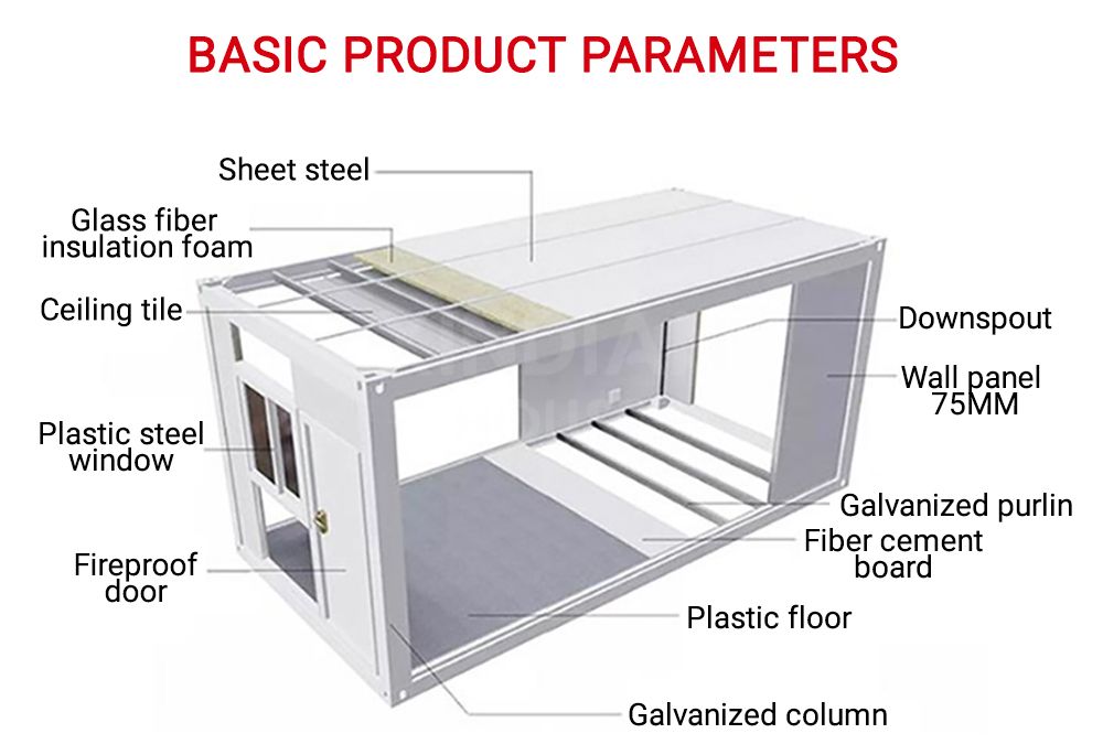 house bungalow flat pack container home for sale