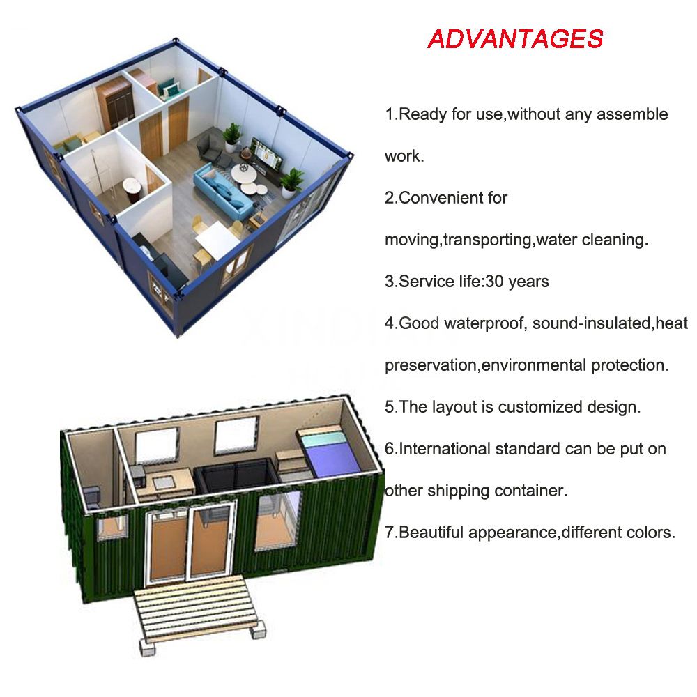 mobile home prefab Flat Pack prefabricated 100m2 container houses