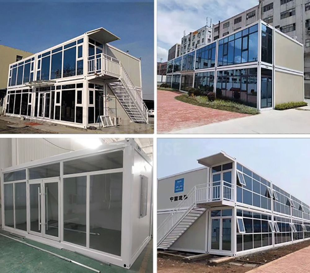 2 storey prefabricated house modular flat pack container house