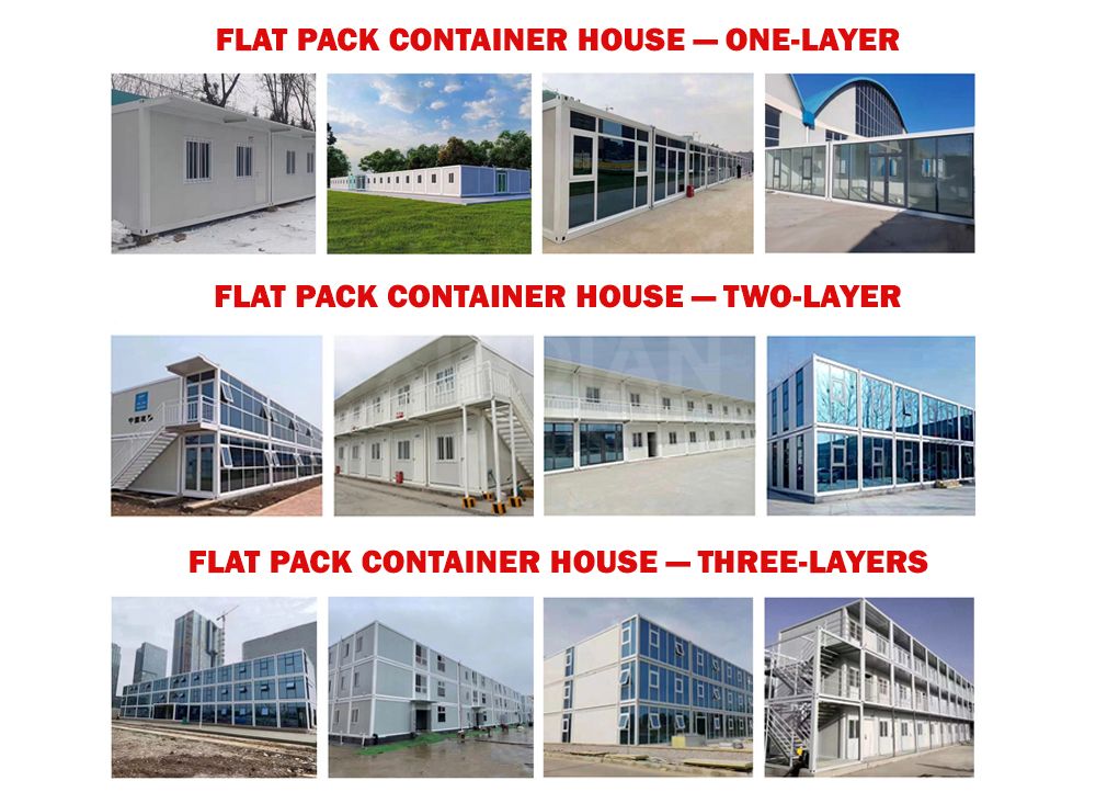 Wholesale Custom Fast Installation Flat Pack Folding Containers Prefab Houses For Constructions