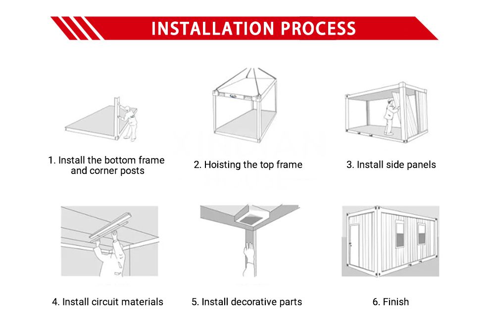 Wholesale Custom Fast Installation Flat Pack Folding Containers Prefab Houses For Constructions