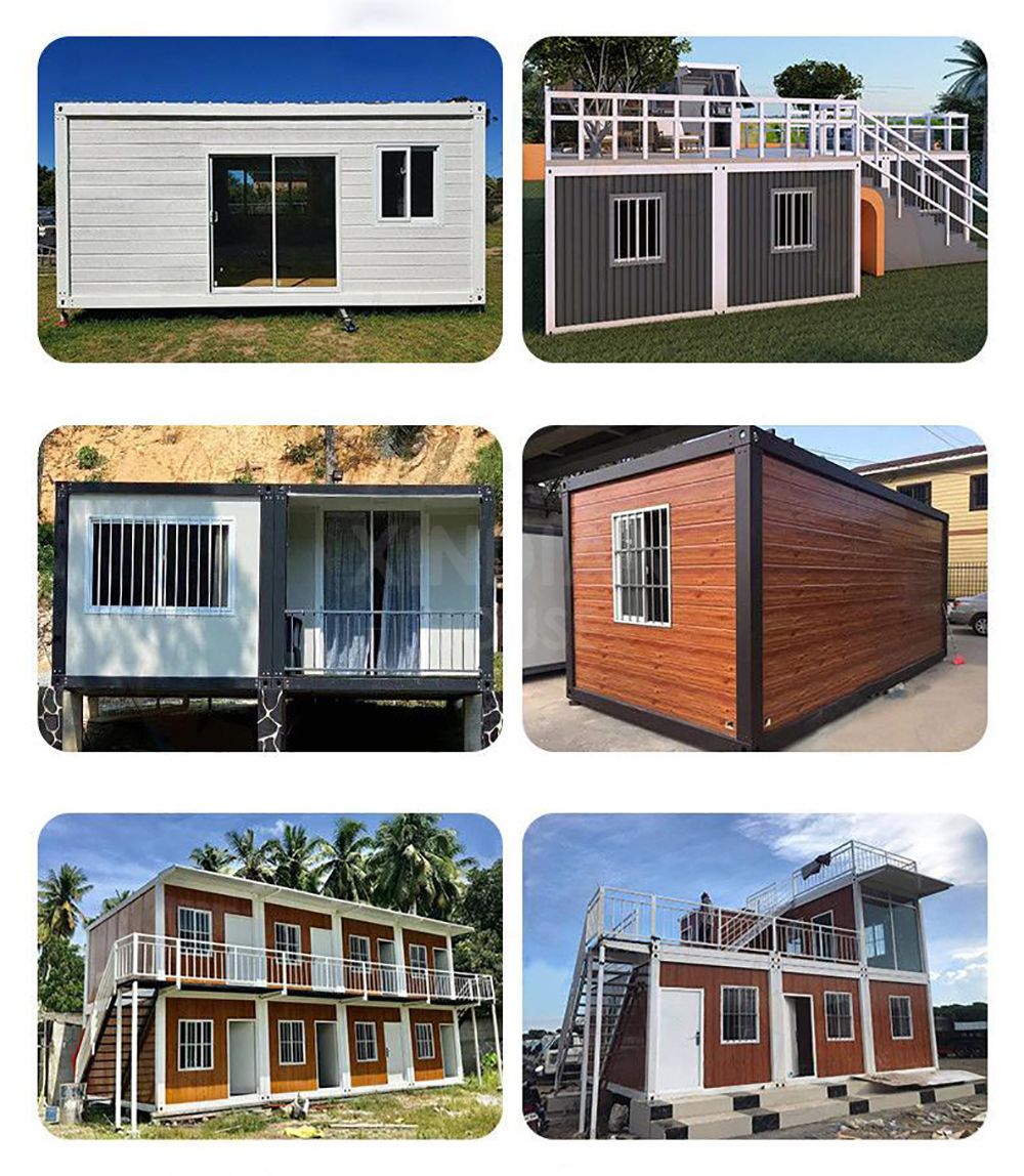 detachable customizable  2 room  living 40ft knock down flat pack container house