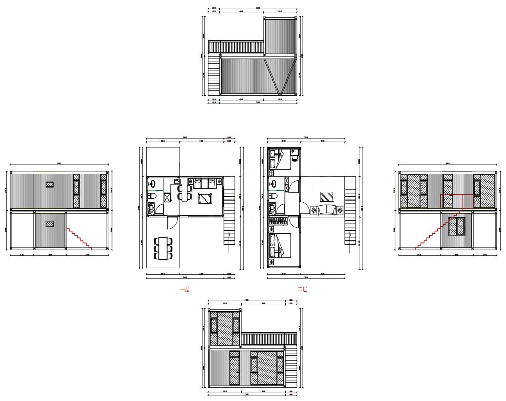 Luxury Two-Story Prefab Villa Modular Prefabricated Shipping Container House