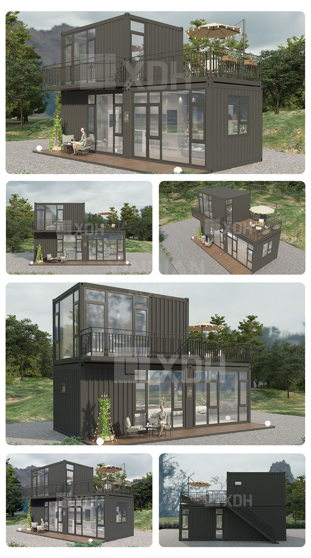 popular 3 bedroom prefab prefabricated customized villa