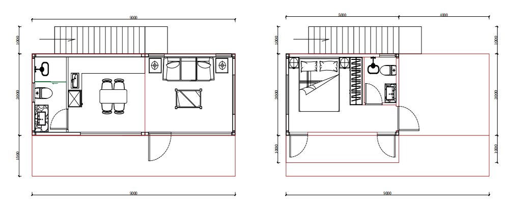 popular 3 bedroom prefab prefabricated customized villa