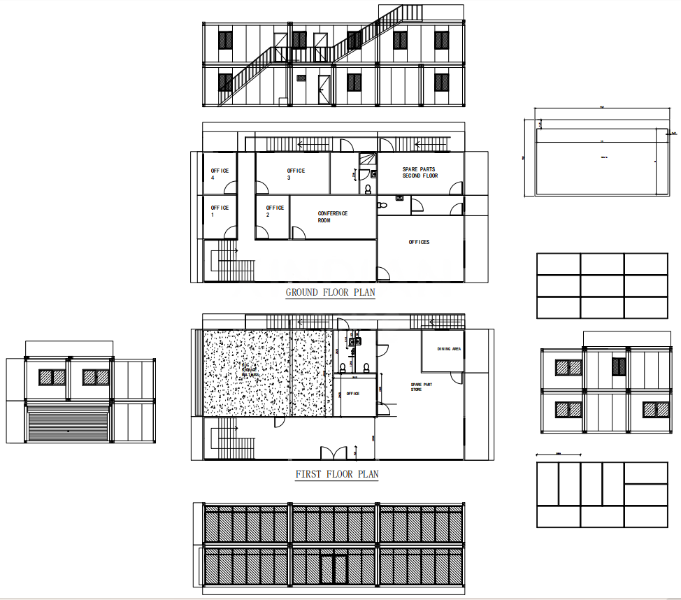 Modern Design Steel and Sandwich Panel Modular Container House Dormitory for Office or Mall