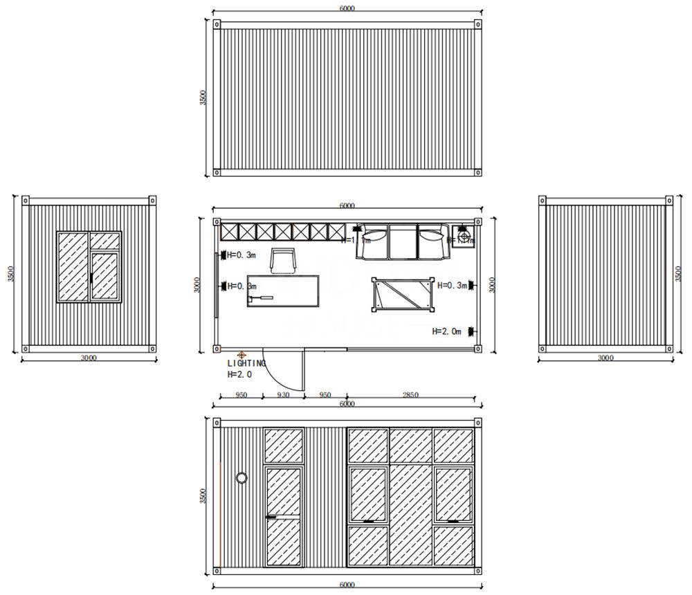 innovations good price prefab house container home reasonable price shipping container 20ft house