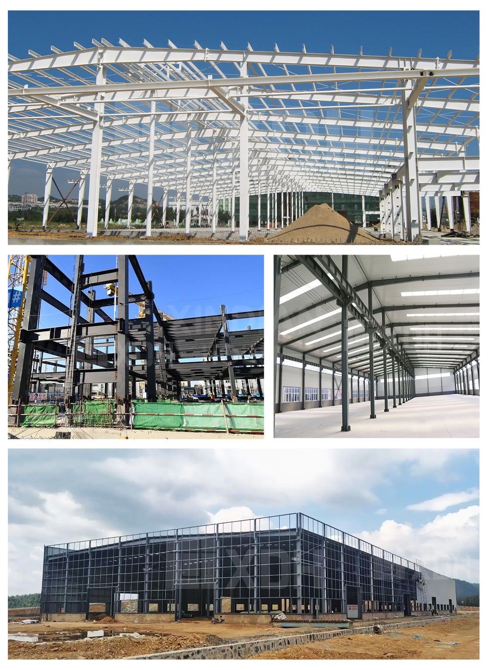 Prefab Warehouse Custom Steel Structure Steel Frame Building Factory Large Space Prefabricated Workshop