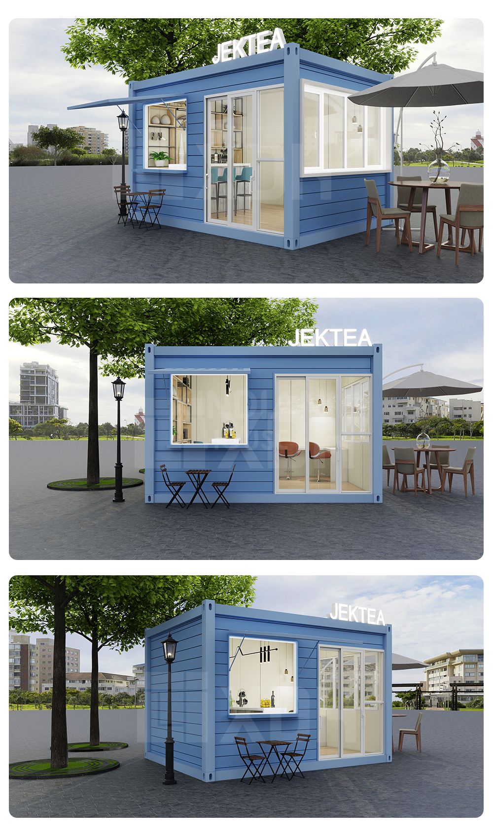 Low price packing container house Simple movable prefab house store shop