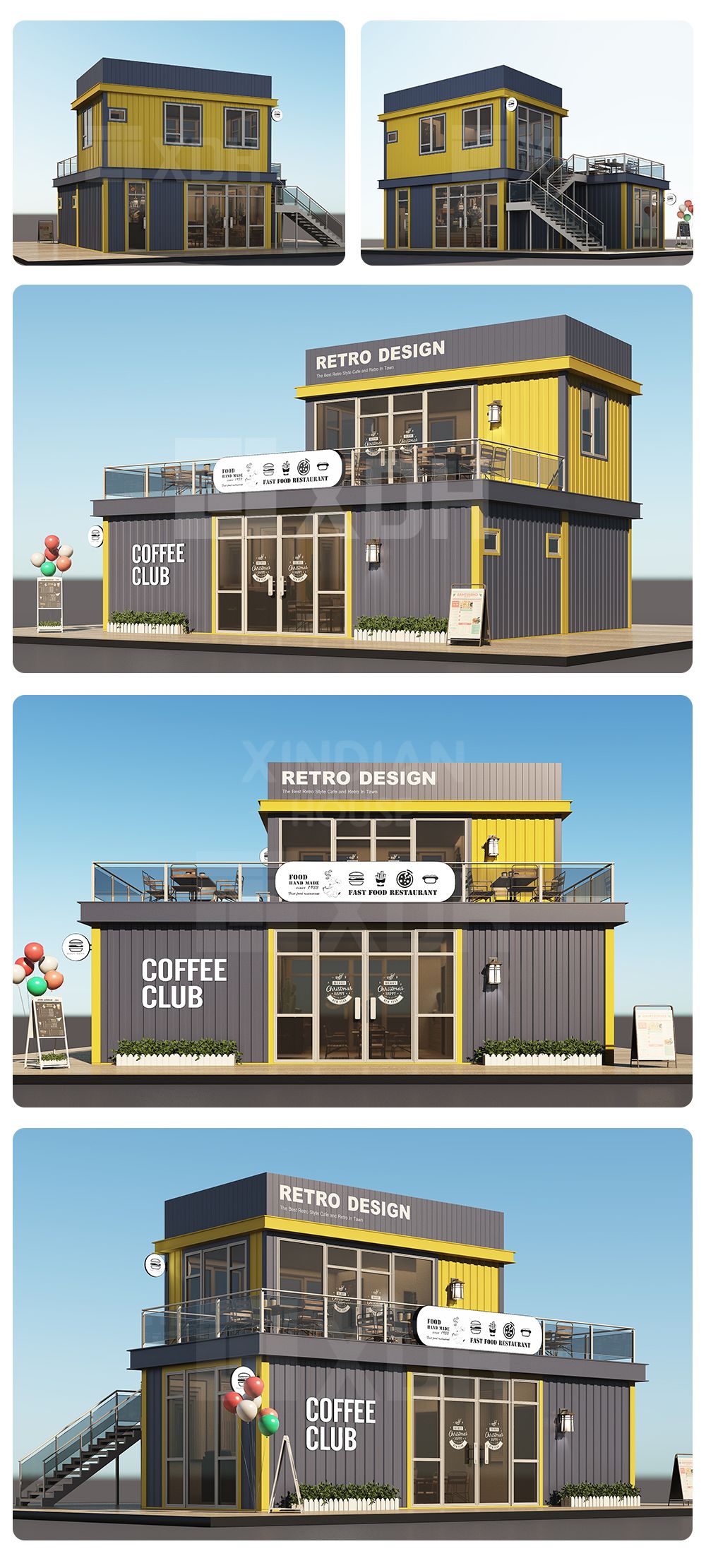 supply golden supplier container house cafe container pop up coffee shop restaurant