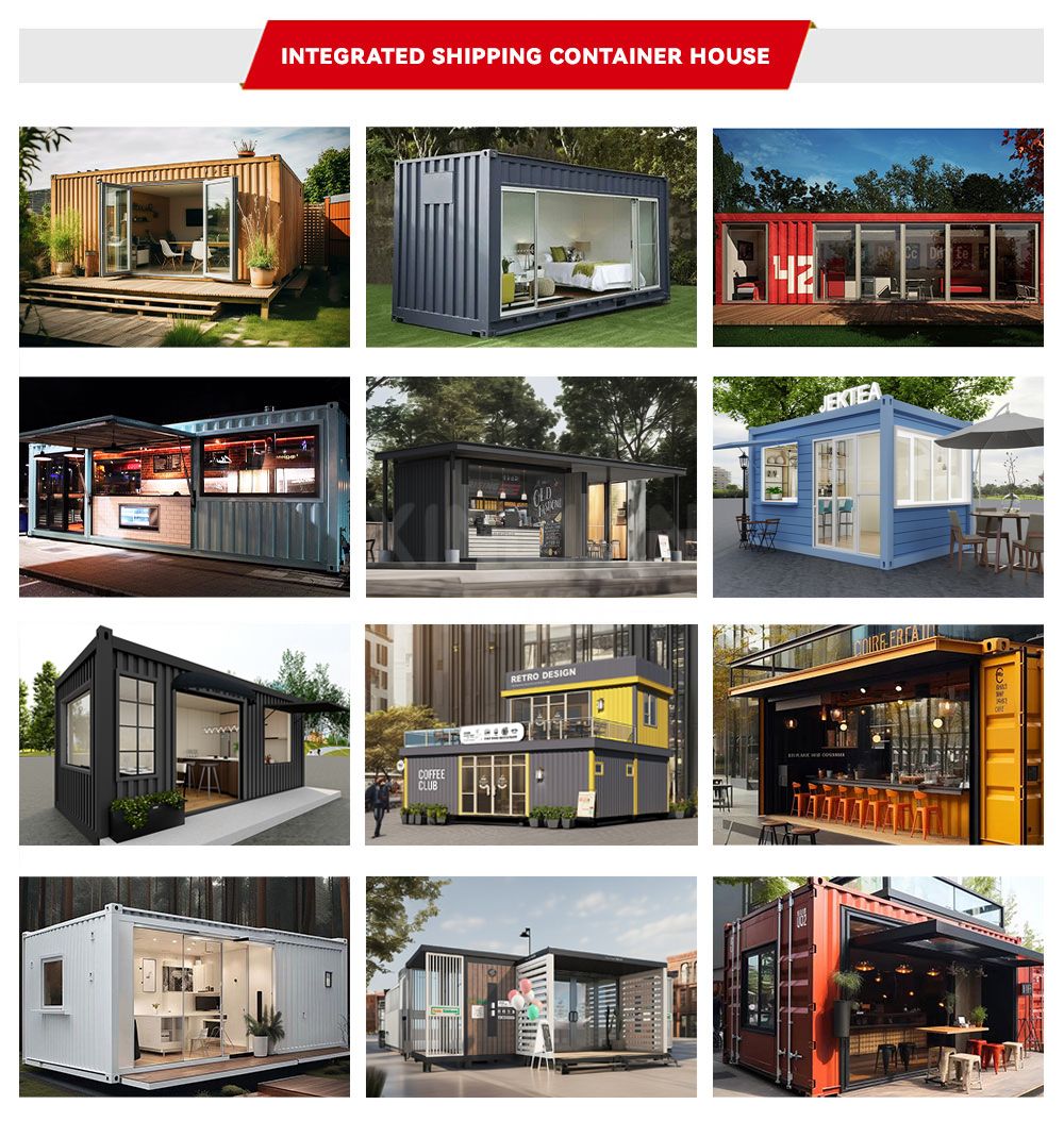 Chinese Cheap Movable pre fab house Modular building prefabricated cafe shop