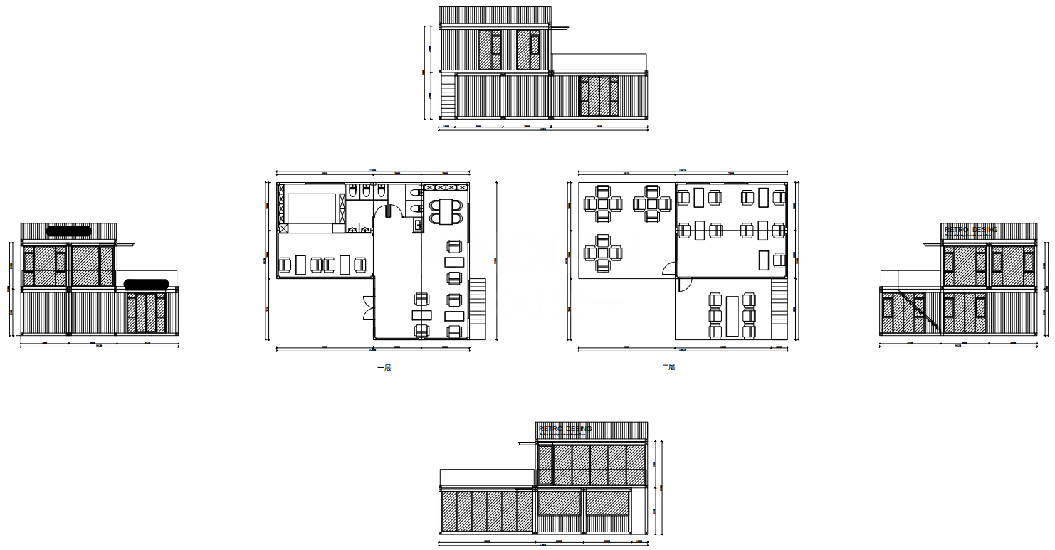 Factory price luxury modular prefab house china shop prefabricated office prefabr hotel