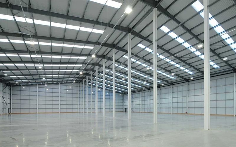 Large Space Steel Frame Building Prefabricated Steel Structure Workshop