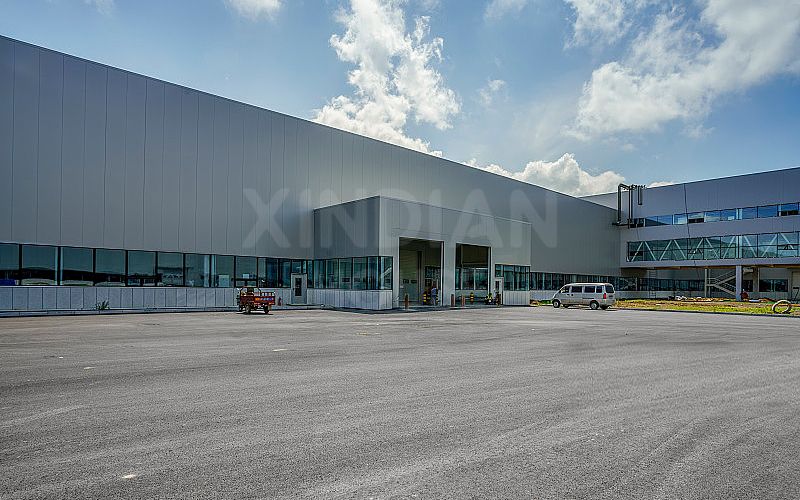 Low cost commercial industrial pre-engineered steel structure modern shopping center mall