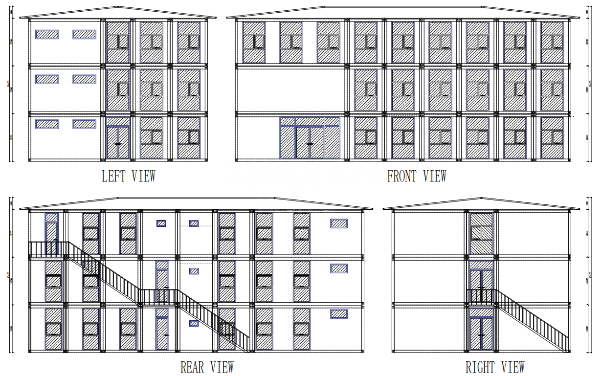 custom shipping container building modern house mobile ready for office or school