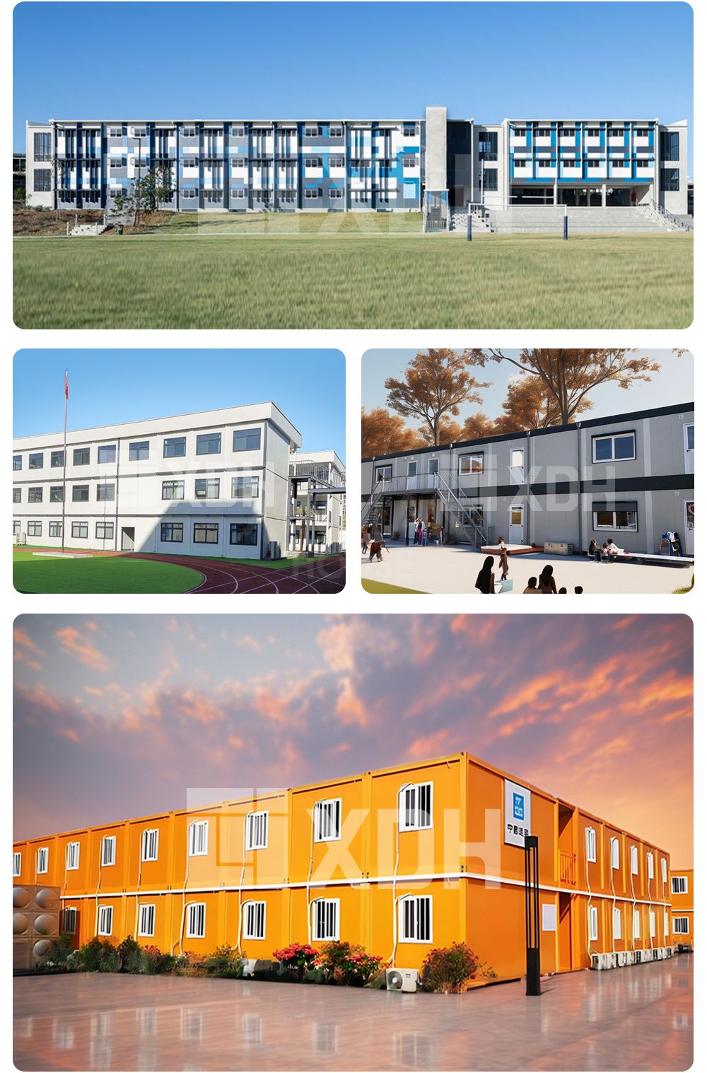 prefab 2 story modular demountable mobile classroom buildings