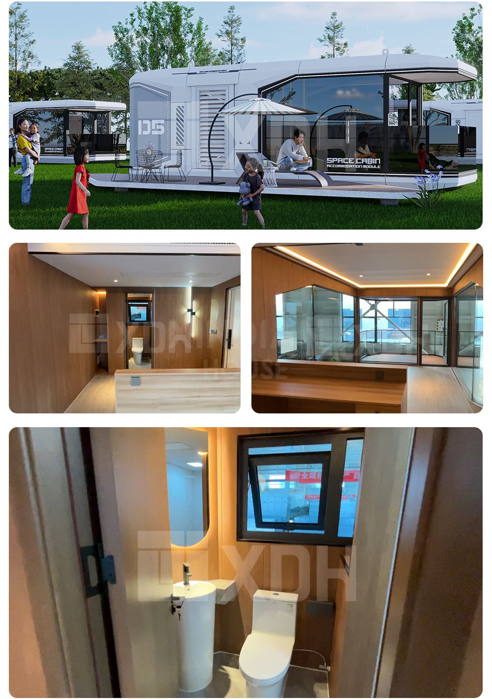 New design space capsule house prefabricated home Mobile Tiny Hotel Sleeping Pod